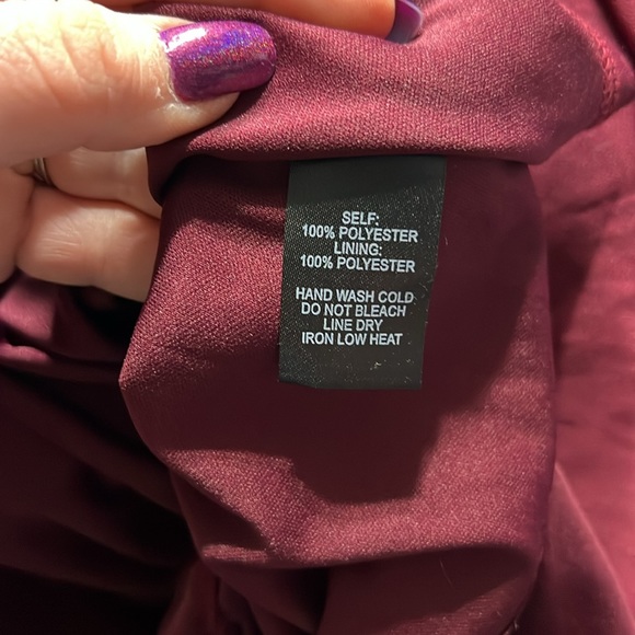 Lulu's Angel in Disguise Burgundy Lace Skater Dress - Picture 4 of 6